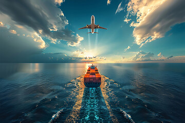 Obraz premium logistics and global trade, Logistics, cargo, supply chain