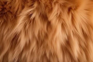 Fur texture top view. Brown background. pattern. Texture of brown shaggy fur. Wool texture. sheep,bear fur close up animal