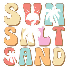 Retro Summer Quotes Design, Summer Quotes Groovy SVG Design, Quotes About Summer, Sunshine, Summer 2024