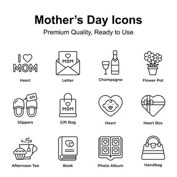 Get your hands on this amazing mothers day vectors set