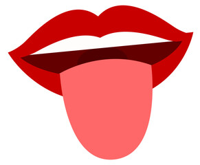 Trendy baddie mouth sticker