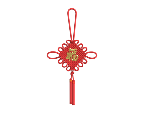 Traditional chinese new year decoration knots or Chinese knot with oriental ancient style.