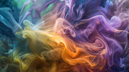 ephemeral wisps of color merging in surreal elegance