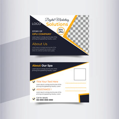 Vector real estate postcard design template