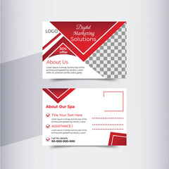 Vector real estate postcard design template