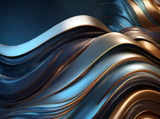 Modern blue flowing background wave design concept business banner template