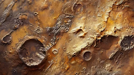 Poster High-resolution Mars terrain featuring craters and valleys, perfect for space exploration and alien studies. © Gregory O'Brien