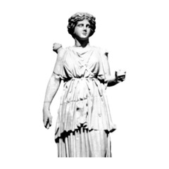 Greece modern statue  in trendy halftone retro collage 90s style