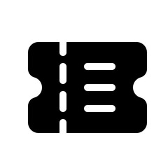 ticket in solid style