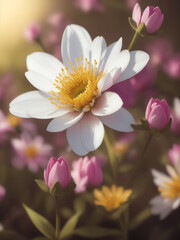 A photo of very beautiful spring flower Generative AI