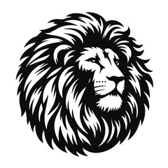 Fototapeta premium lion head vector illustration isolated on white background 