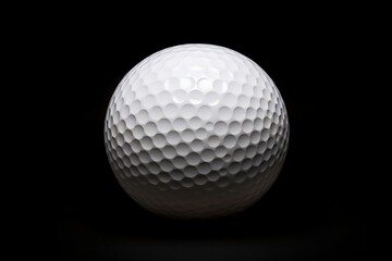 Golf ball on a black background