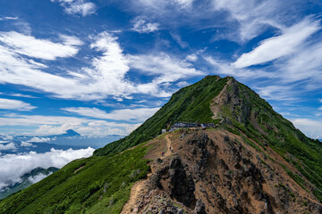 夏の赤岳と富士山