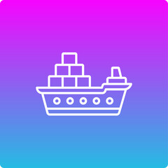 Fototapeta premium Cargo Ship Icon