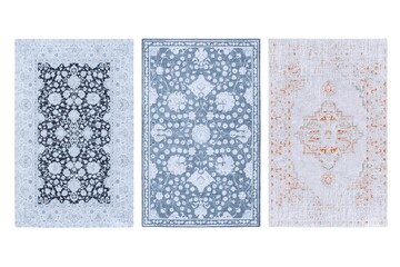 decorative rug for the interior isolated on white background, home decor, 3D illustration, cg render
