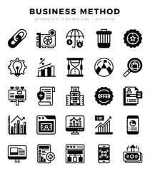Business Method Lineal Filled icons collection. 25 icon set in a Lineal Filled design.