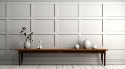 Blank wall mockup with clean modern interior.