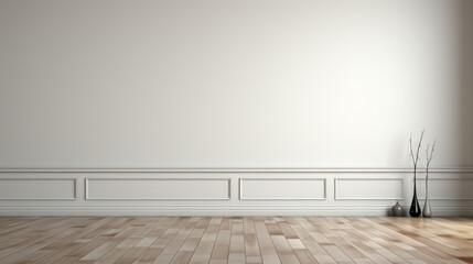 Fototapeta premium Blank wall mockup with clean modern interior.