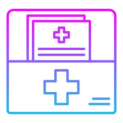 Obraz premium Medical file Icon