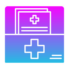 Fototapeta premium Medical file Icon