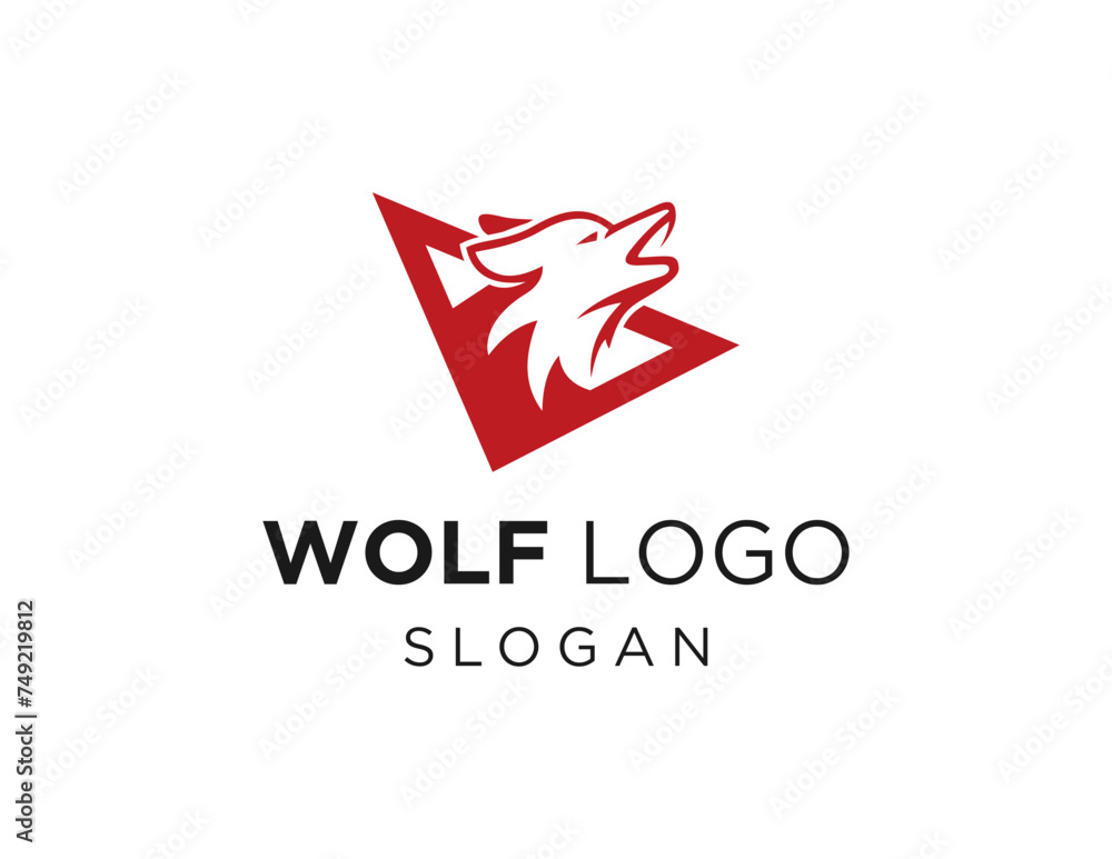 Poster the logo design is about wolf and was created using the corel draw 2018 application with a white bac