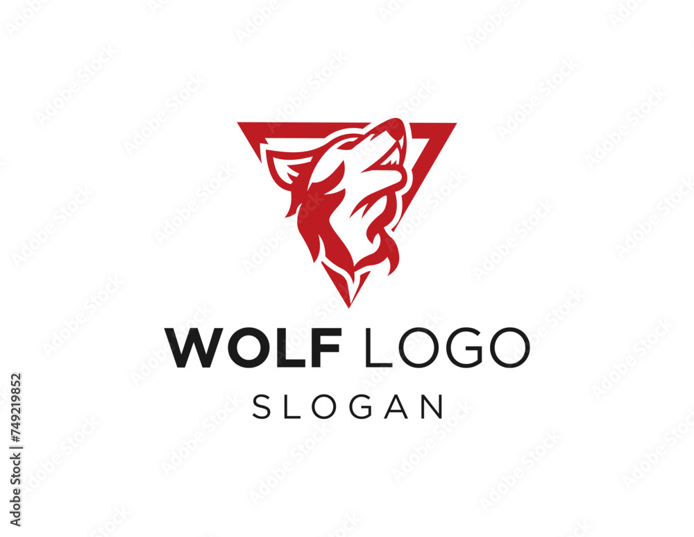 Poster the logo design is about wolf and was created using the corel draw 2018 application with a white bac