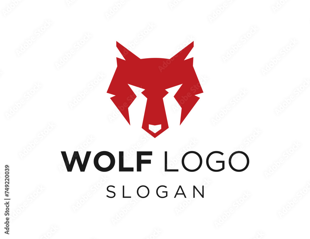 Poster the logo design is about wolf and was created using the corel draw 2018 application with a white bac