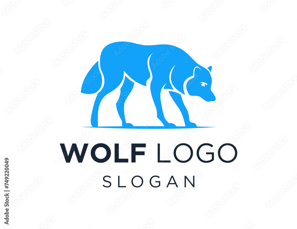 Poster the logo design is about wolf and was created using the corel draw 2018 application with a white bac