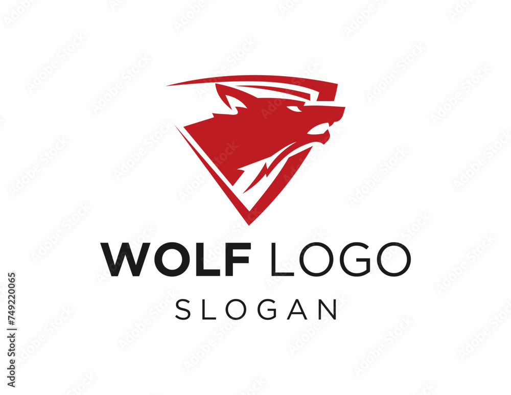 Poster the logo design is about wolf and was created using the corel draw 2018 application with a white bac