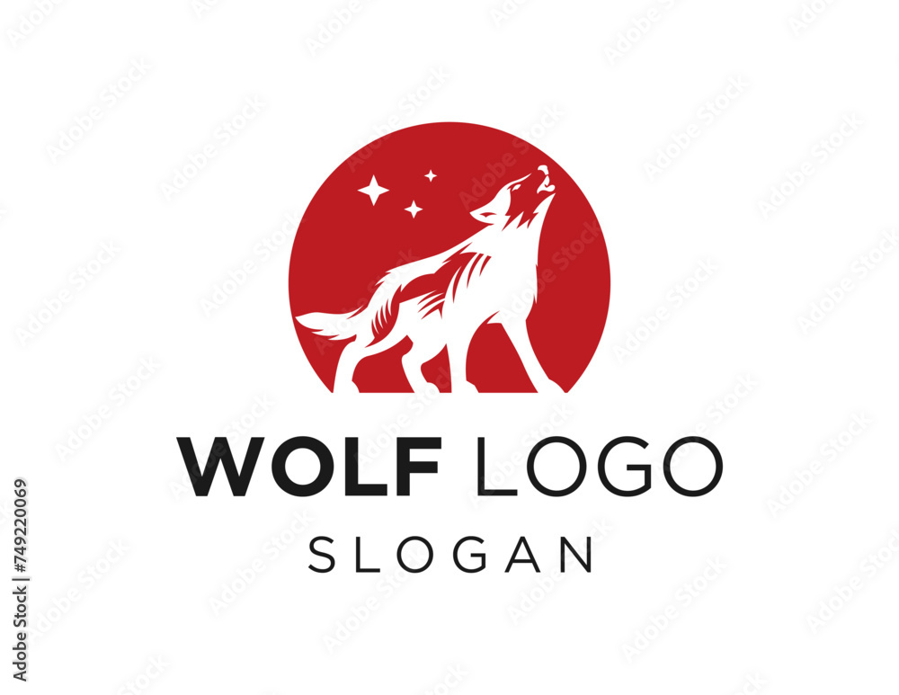 Poster the logo design is about wolf and was created using the corel draw 2018 application with a white bac
