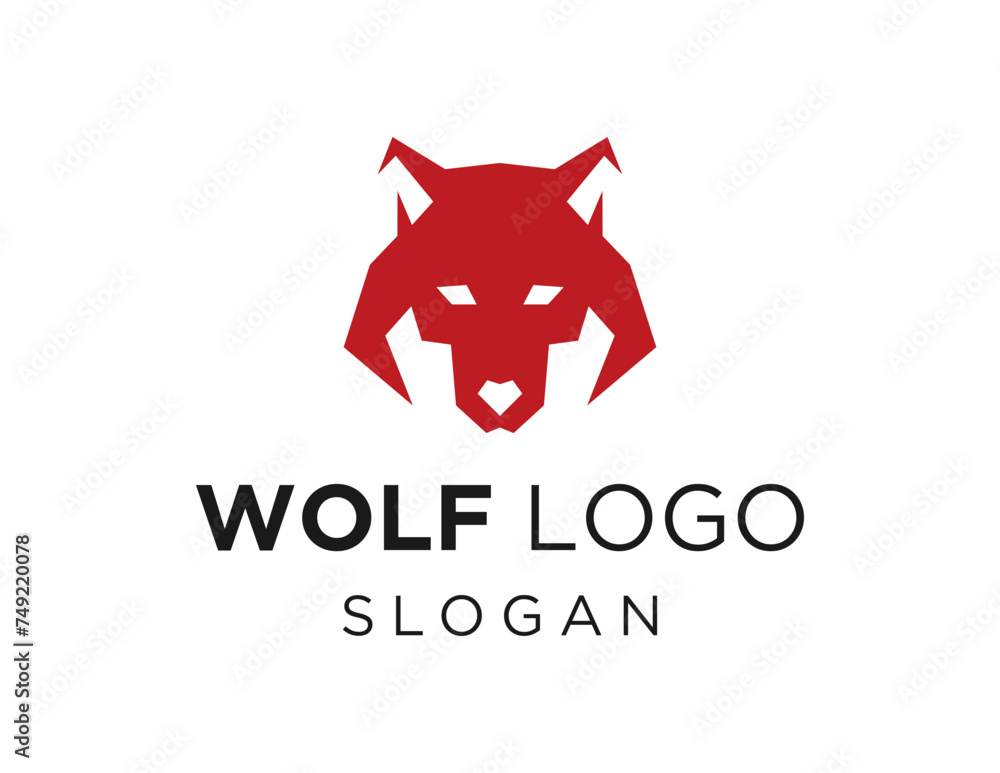 Poster the logo design is about wolf and was created using the corel draw 2018 application with a white bac