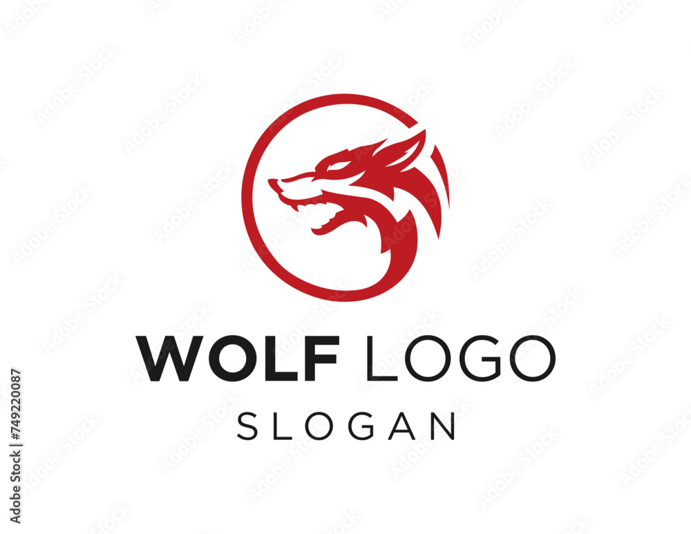 Aufkleber the logo design is about wolf and was created using the corel draw 2018 application with a white bac