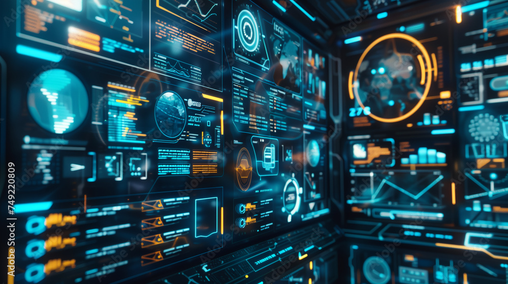 Poster futuristic cyber security server, modern digital data protection secure networking, cyber tech backg