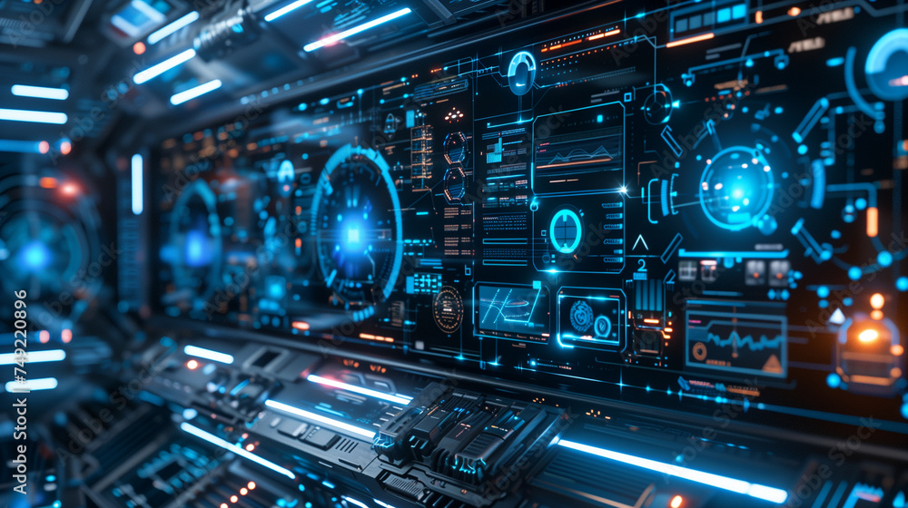 Poster futuristic cyber security server, modern digital data protection secure networking, cyber tech backg