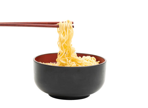 noodle chopsticks in a black bowl on file png