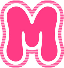 M Valentine Letters Heart Alphabet