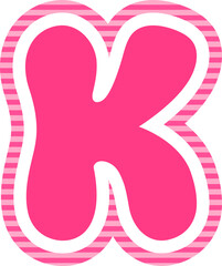 K Valentine Letters Heart Alphabet