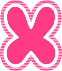 X Valentine Letters Heart Alphabet