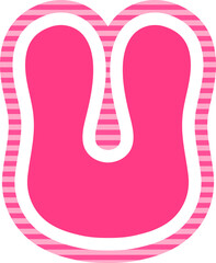 U Valentine Letters Heart Alphabet