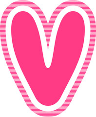 V Valentine Letters Heart Alphabet