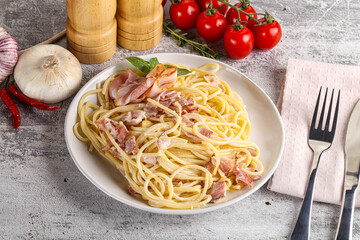 Italian pasta spaghetti Carbonara