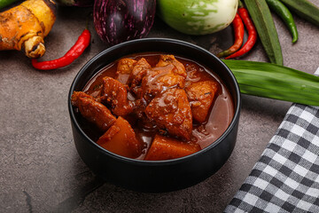 Indian cuisine - spicy chicken vindaloo