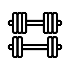 dumbbell line icon