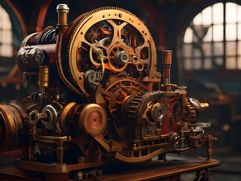 Steampunk Machinery background