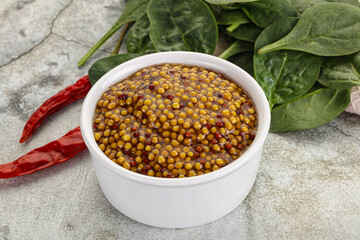 Spicy grain mustard sauce dip