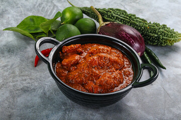 Indian cuisine - butter chicken with sauce