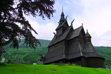 Fototapeta na wymiar The Hopperstad stave church near Vik in Norway