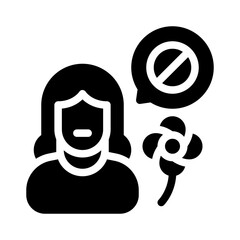 pollen allergy glyph icon