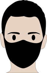 Mask black color UV protection 4