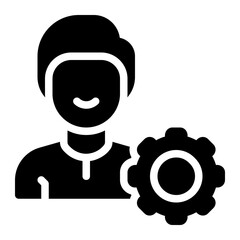 operation manager glyph icon